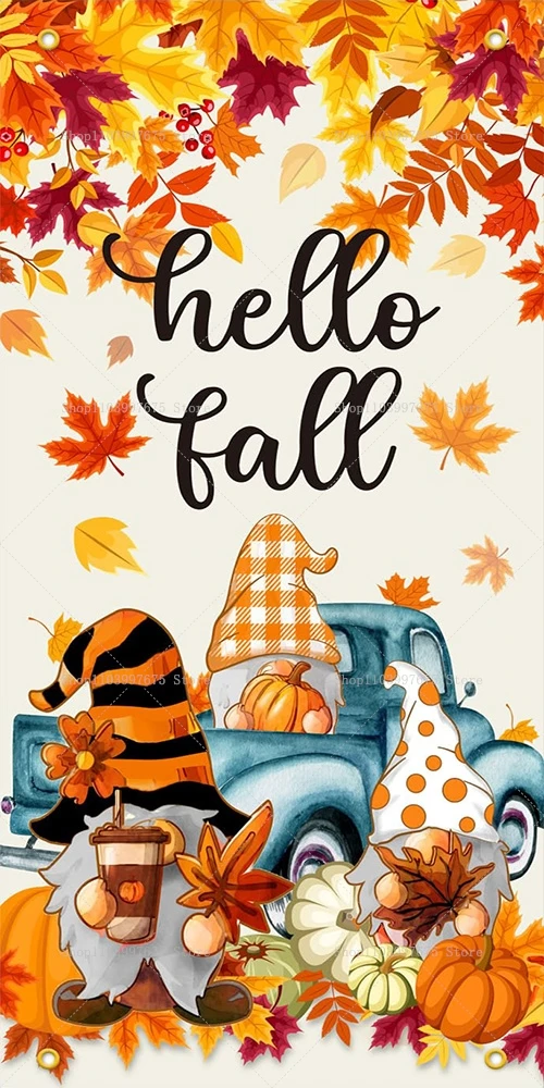 Pumpkin Maple Leaf Door Banner - Photography Zebra ulasan dan harga