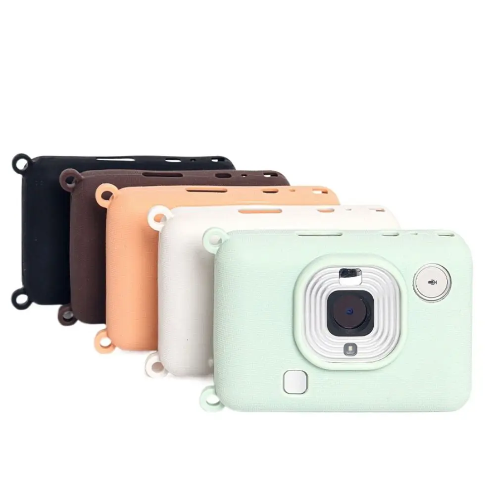 Silicone Instant Camera Case Wear Resistant Solid Color Camera Accessories Soft Shockproof for Fujifilm Instax Mini Liplay