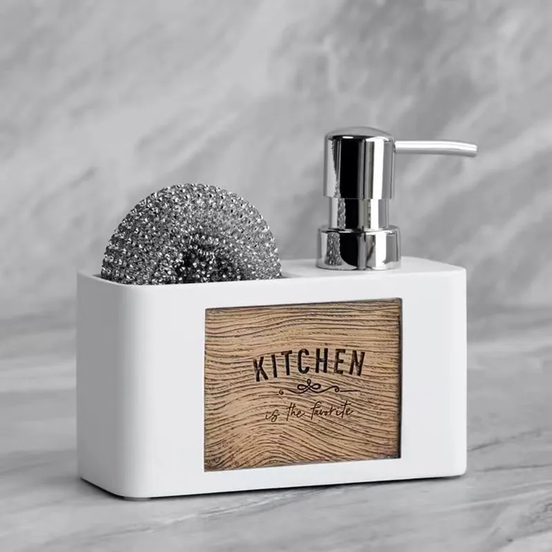 Resin Detergent Sub Bottled Household Kitchen Dishwashing Agent Lotion Press Empty Bottle Dishwashing Tank Sponge Storage ZG777
