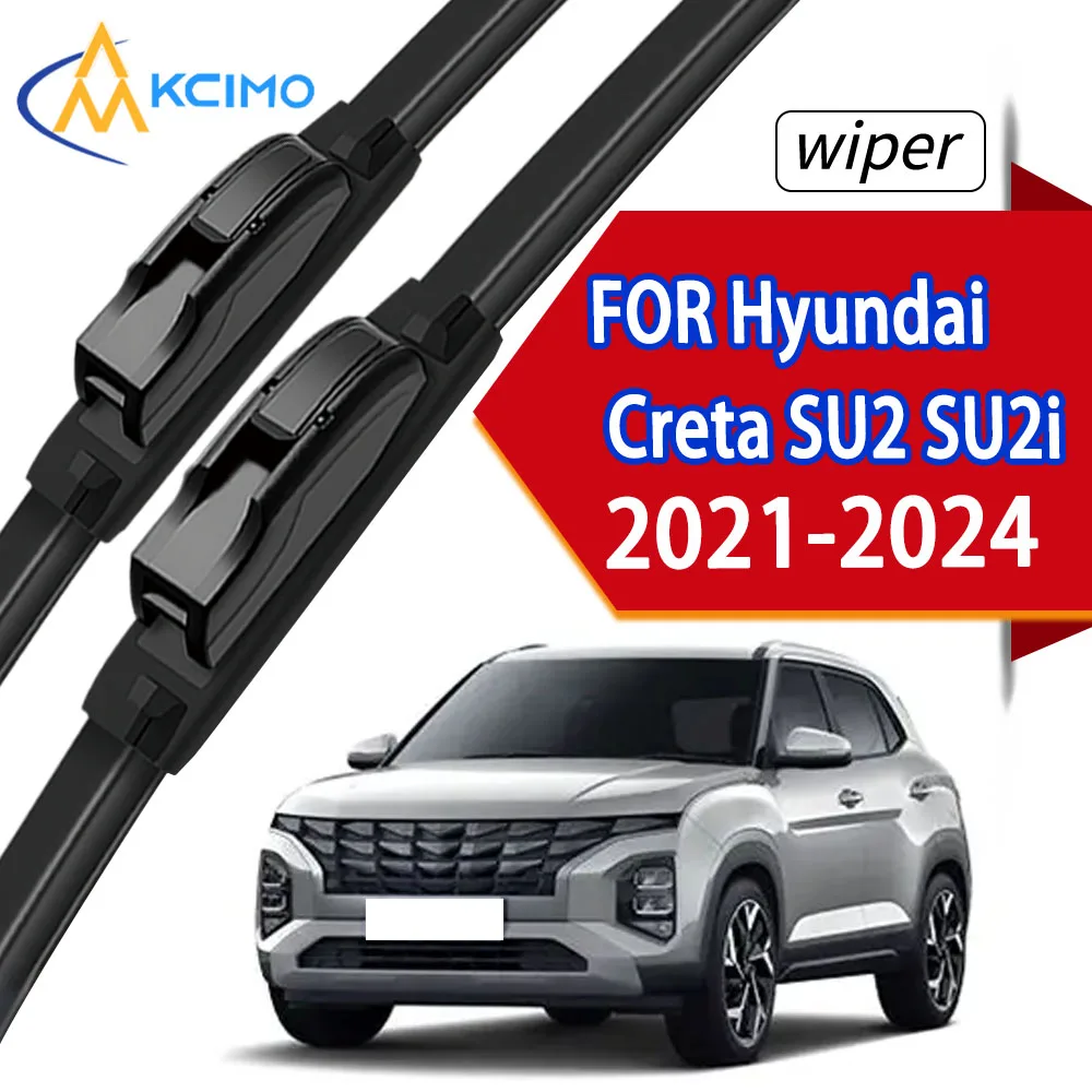 

2pcs For Hyundai Creta SU2 SU2i 2021 - 2024 Front Windshield Wiper Blades Windscreen Window Accessories