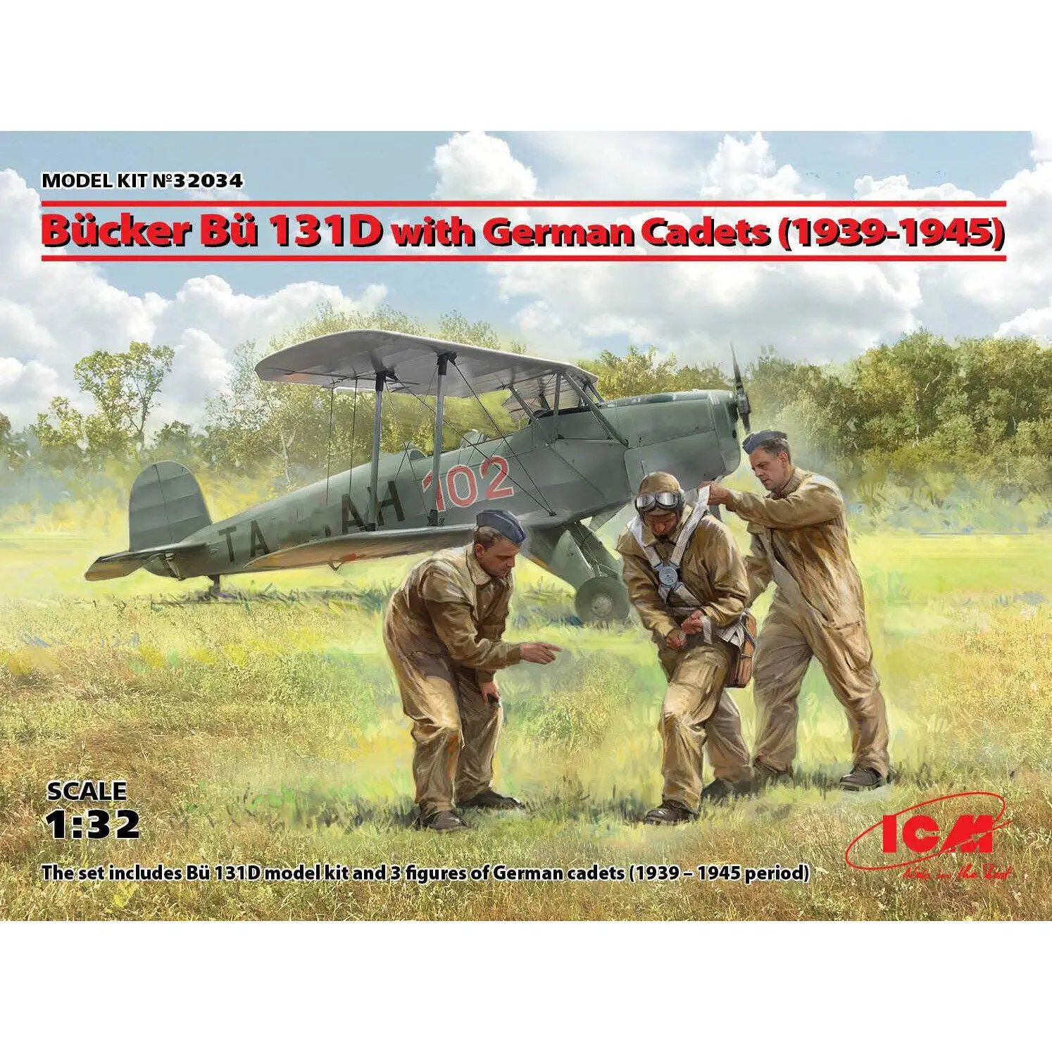 

ICM32034 ICM 1/32 scale Bücker Bü 131D with German Cadets 1939-1945