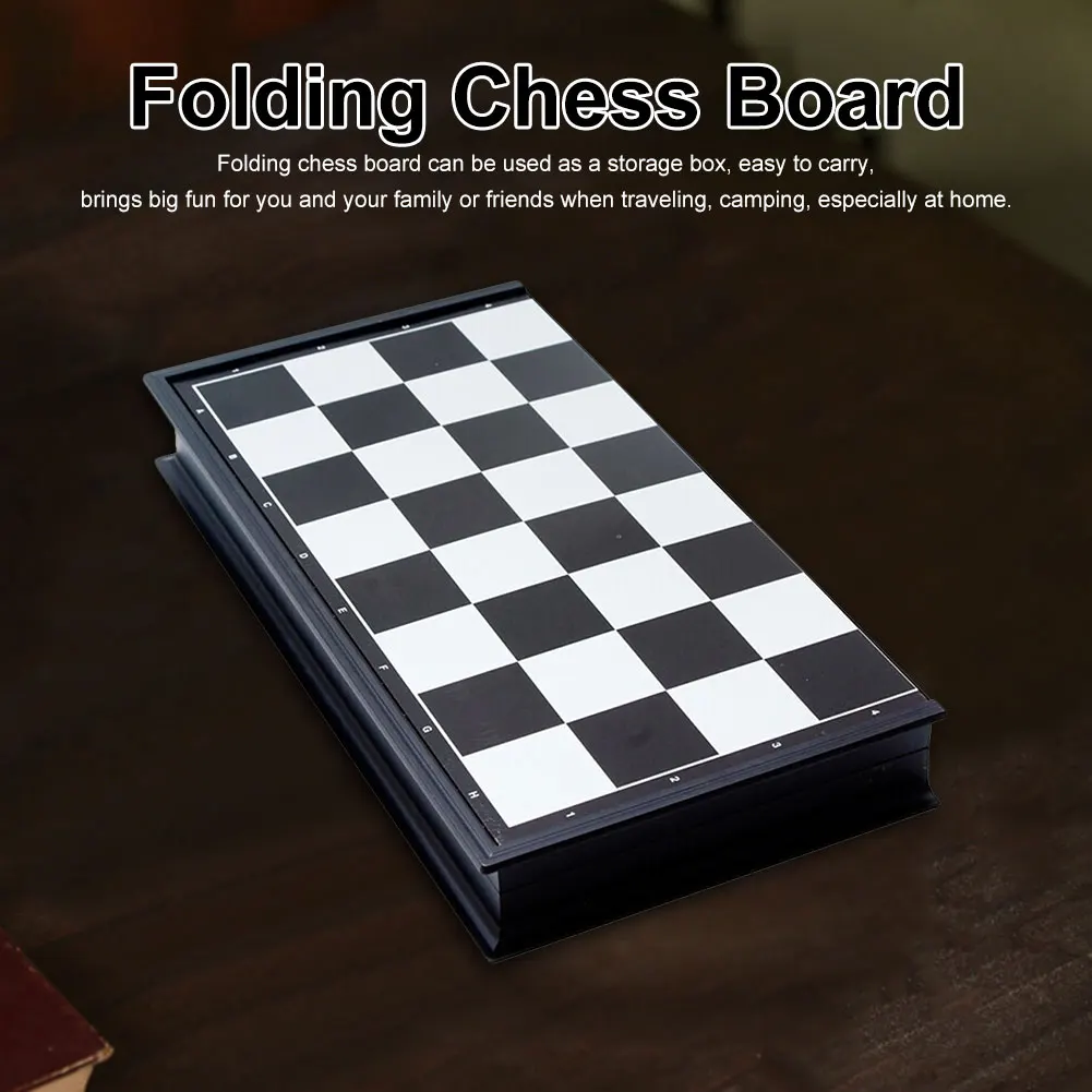 

Mini Magnetic Chess 19.5*19.5cm Plastic Chessboard Game International Chess Game Gift for Adult Kids Beginner