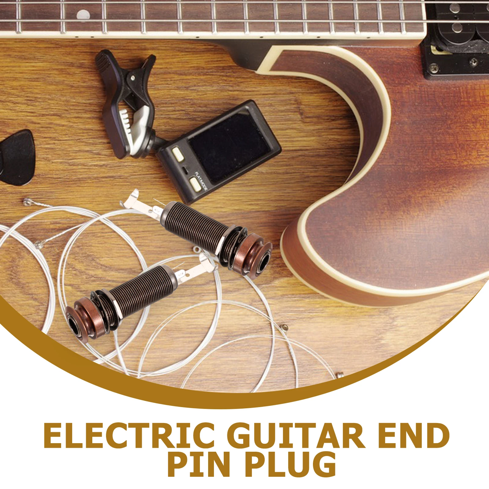 

Guitar Studs Electric End Pin Plug Pickup Truck Aluminum Alloy Output Input Endpin Jack