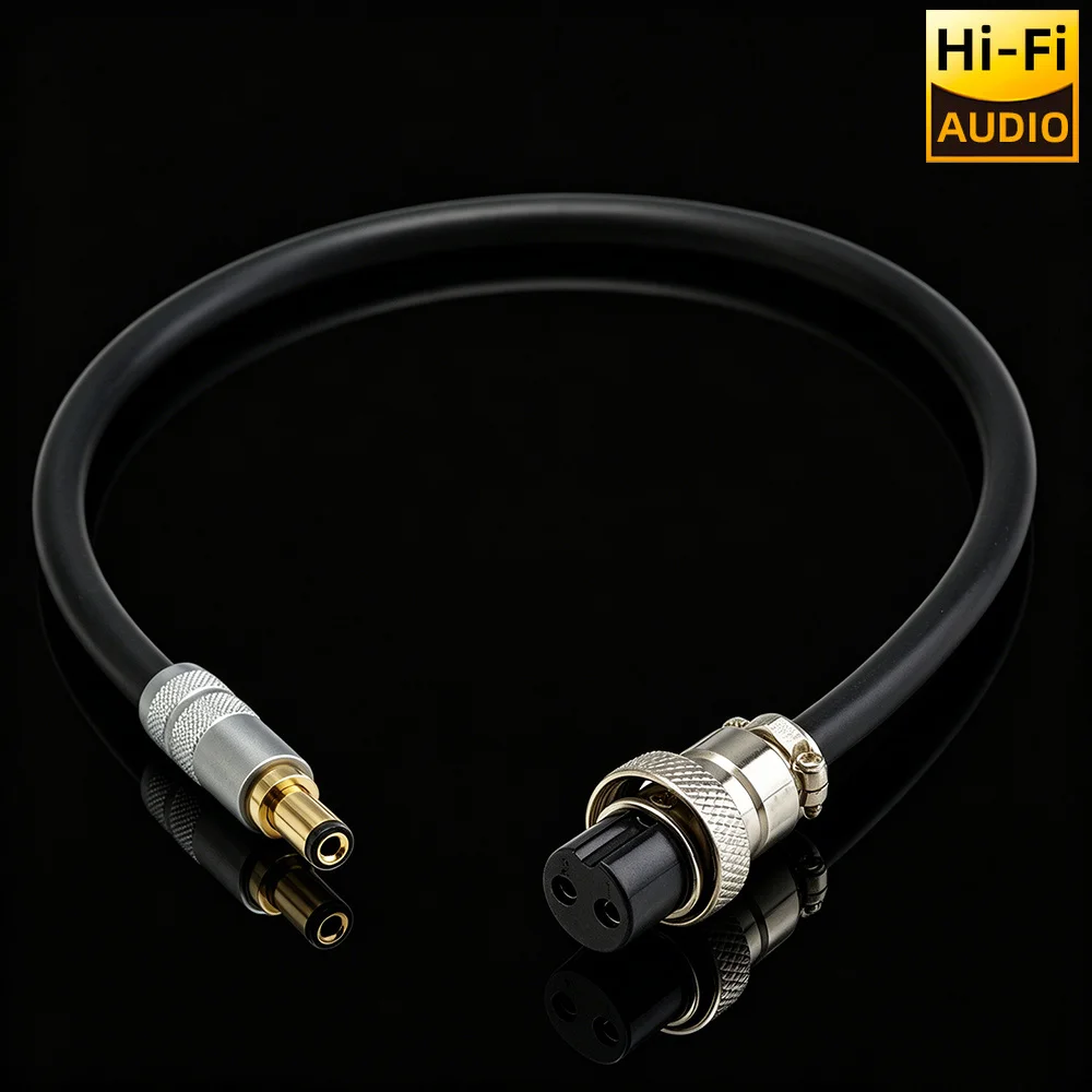 ▲USA Classic HIFI OFC 2x1mm² DC Power Cord Gold Plated DC GX16 Plug Low Resistance Stable Voltage for Audio Amp DIY Power Gear