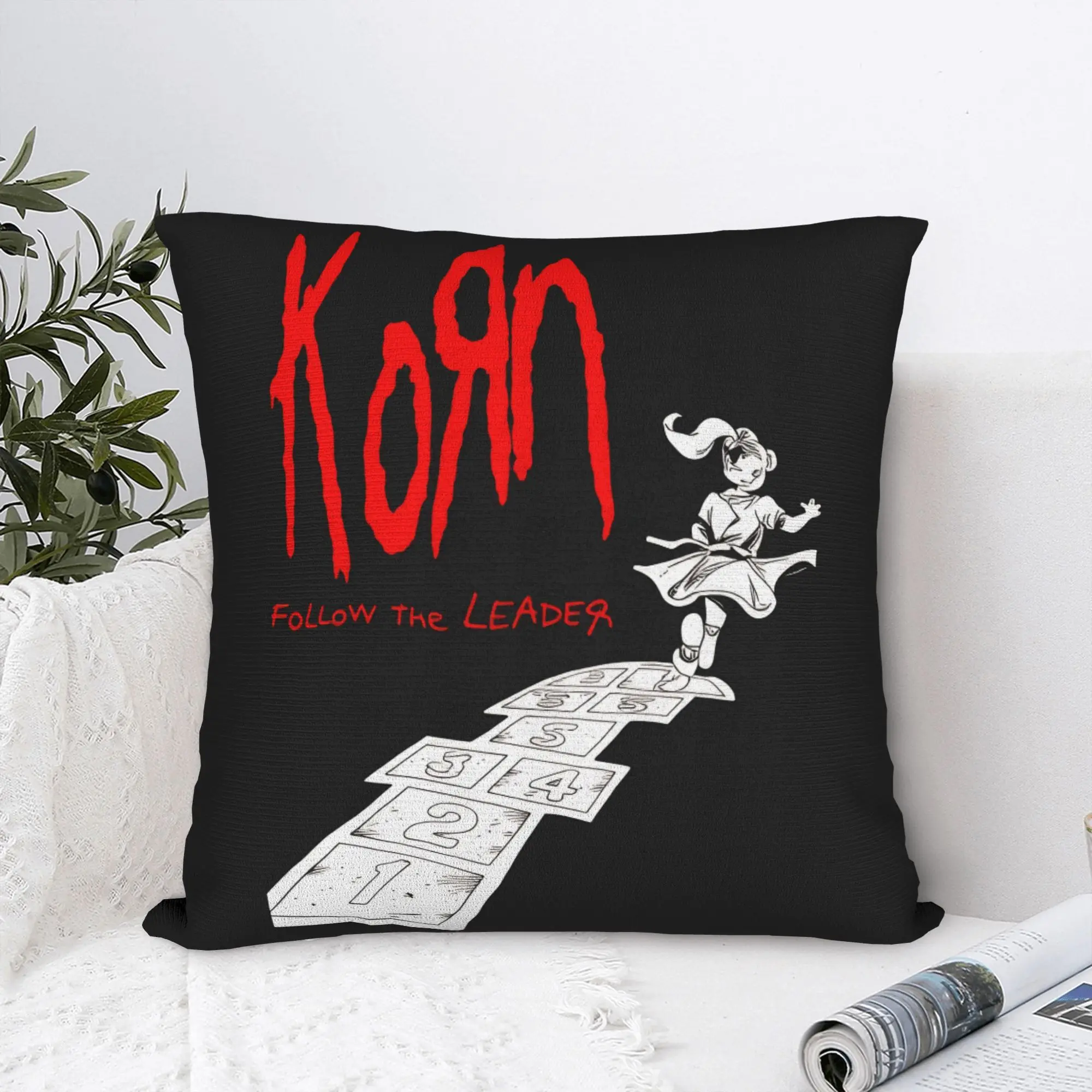 Pillow Cover Korn Follow the Leader  Fashion Pillow Case For Sofa Home Decor Pillowcases