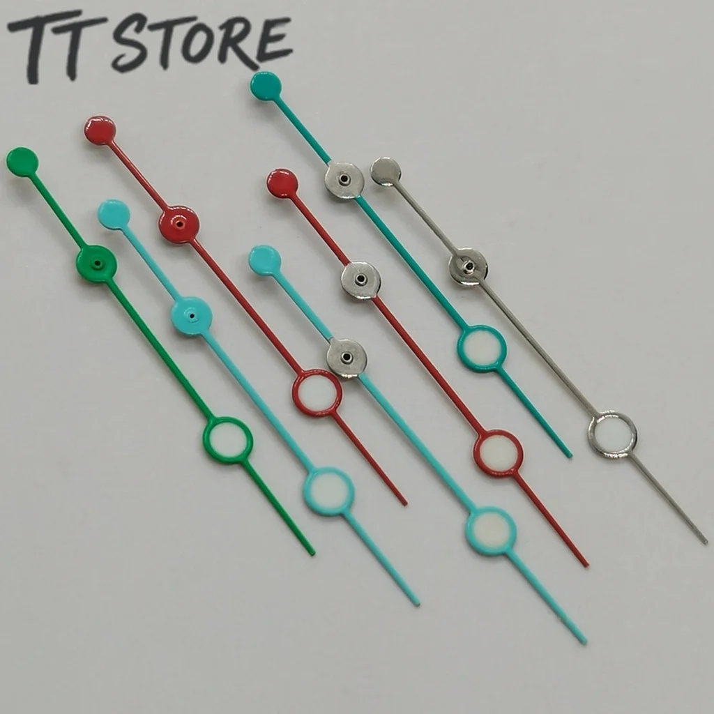 NH35 NH36 7S26 7S36 4R35 4R36 حركات 12.5 ملم فضي أسود أخضر أزرق أحمر أرجواني ساعة ذهبية أيدي ثانية واحدة #4