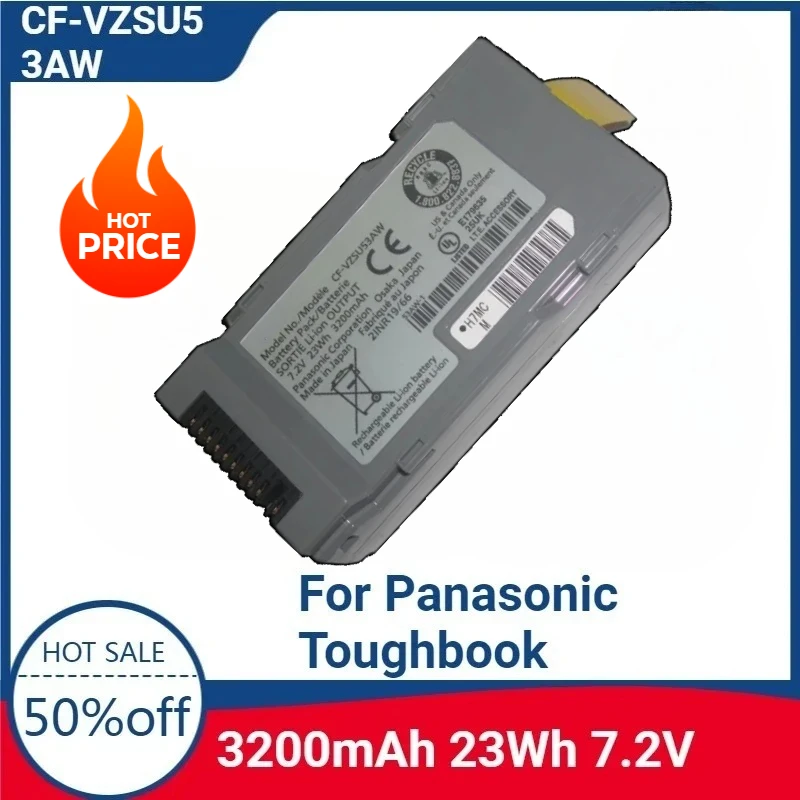 

New For CF-VZSU53AW 7.2V 23Wh Replaceable Battery for Panasonic Toughbook CF-H1 CF-H2 CF-U1 Tablet PC CF-VZSU53AW CF-VZSU53