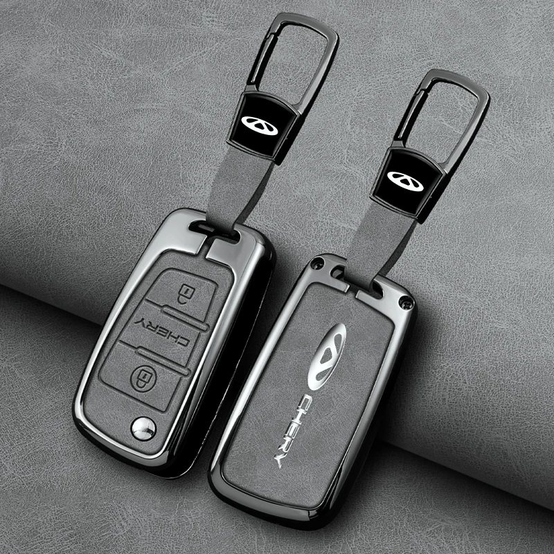 Zinc Alloy Car Remote Key Case Cover Folding For Geely Emgrand EC7 EC718 EC715 Global Hawk GX7 Protector Keychain Accessories