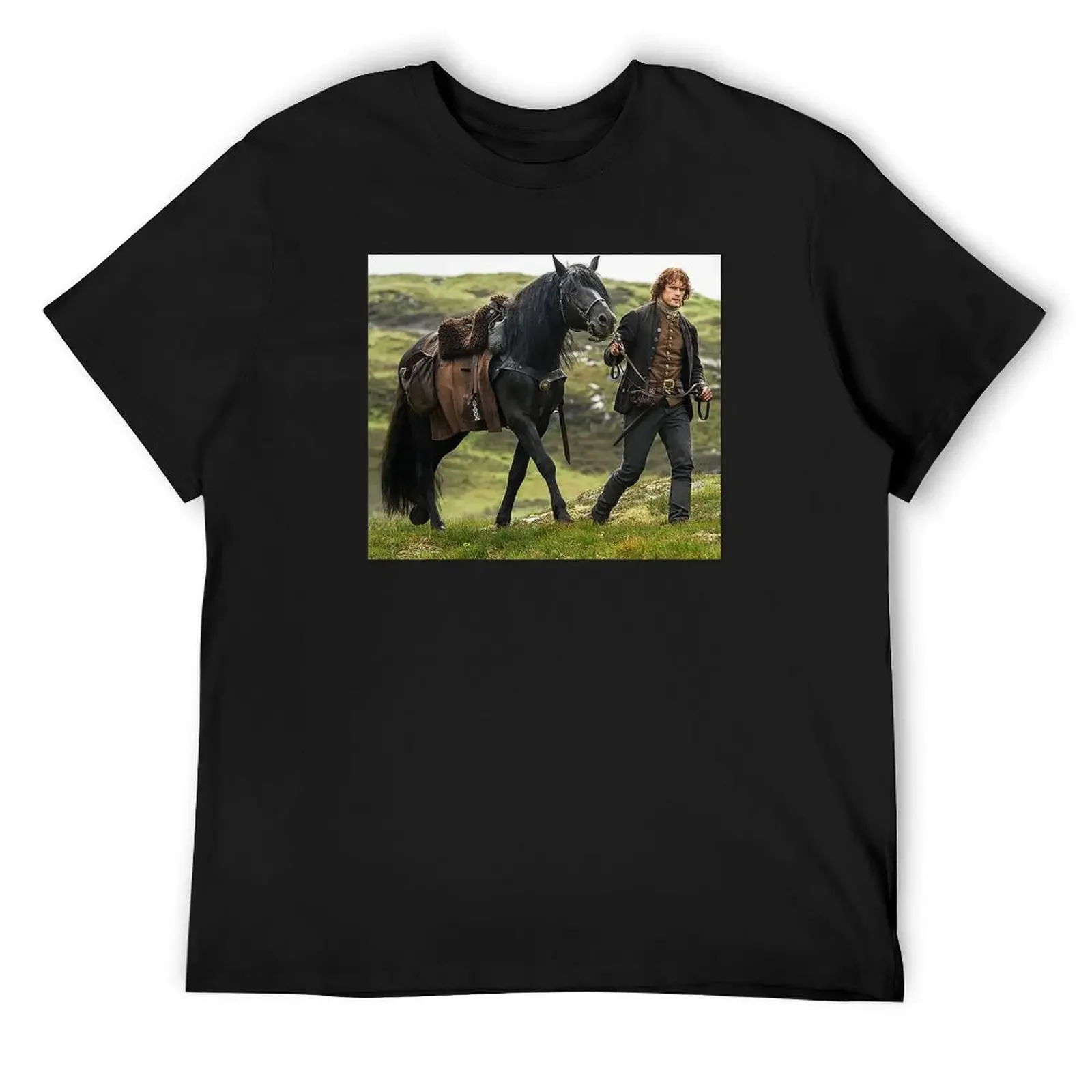 

outlander horse sam T-Shirt blanks shirts graphic tees Short sleeve tee cute clothes black t-shirts for men