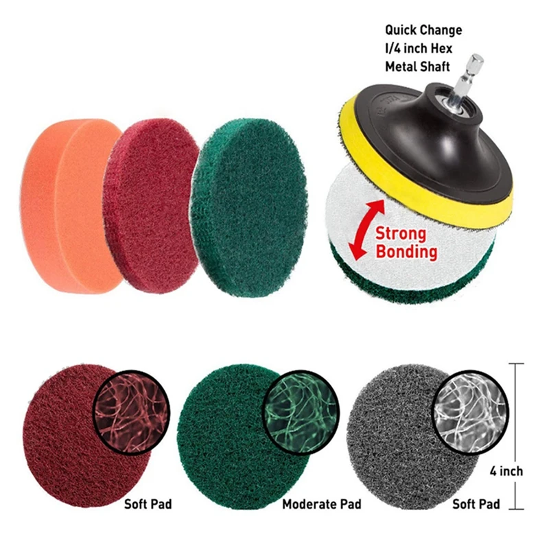 

Универсальный электрический набор из 12 штук для уборки дома, ковров, стекла, автомобиля, кухни, ванной комнаты, инструментов для чистки туалета-A27R