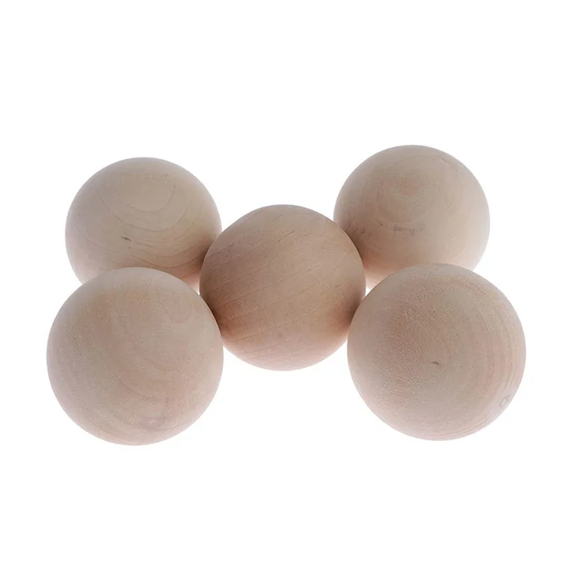 60 mm Broadleaf balls solid natural beech wooden balls Solid wood round ball curtains  wooden bead decorative balls