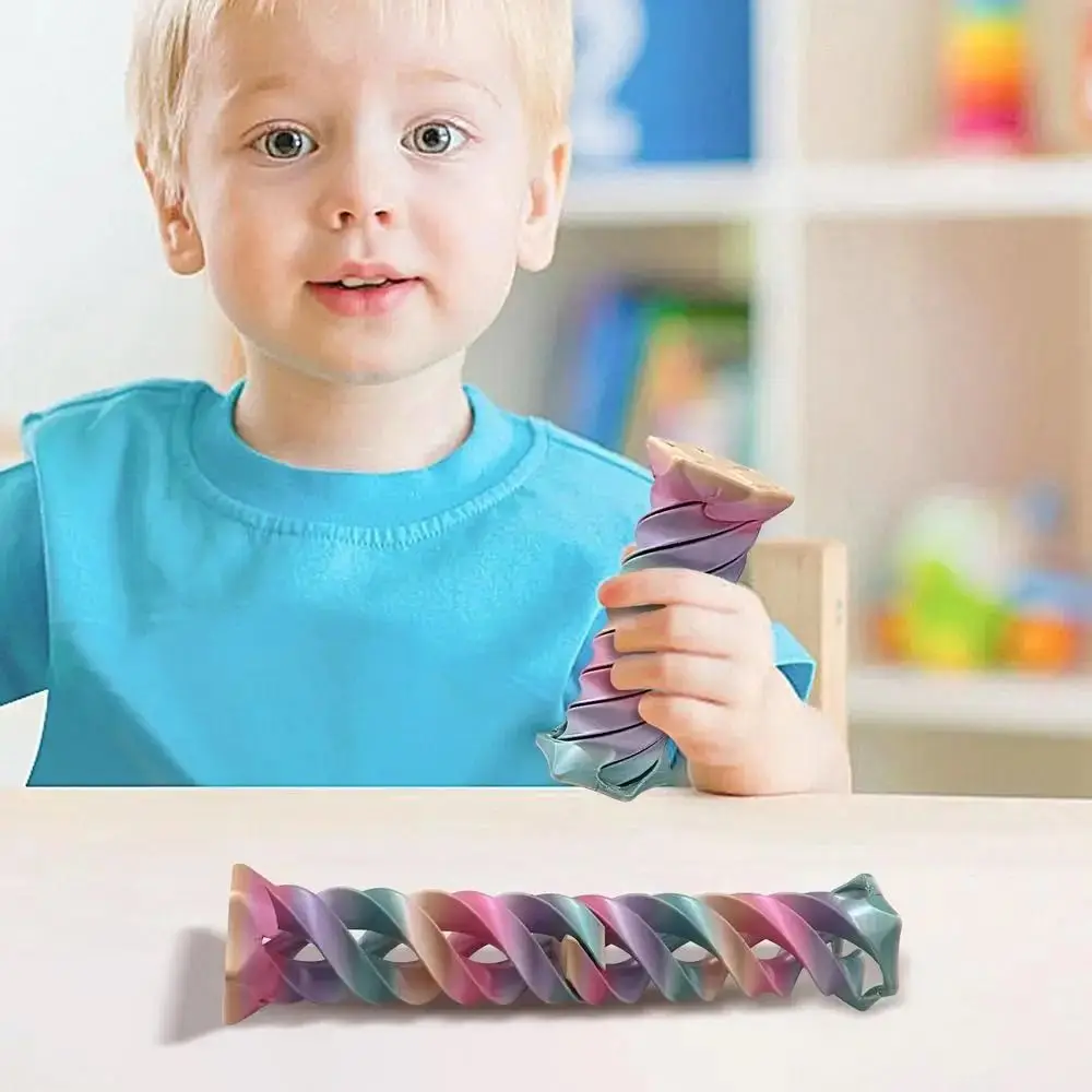 

Detachable 3D Spiral Cone Fidget Rotating Spiral Shuttle Model Spiral Tree Sculptures Fingertip Candy Color Impossible