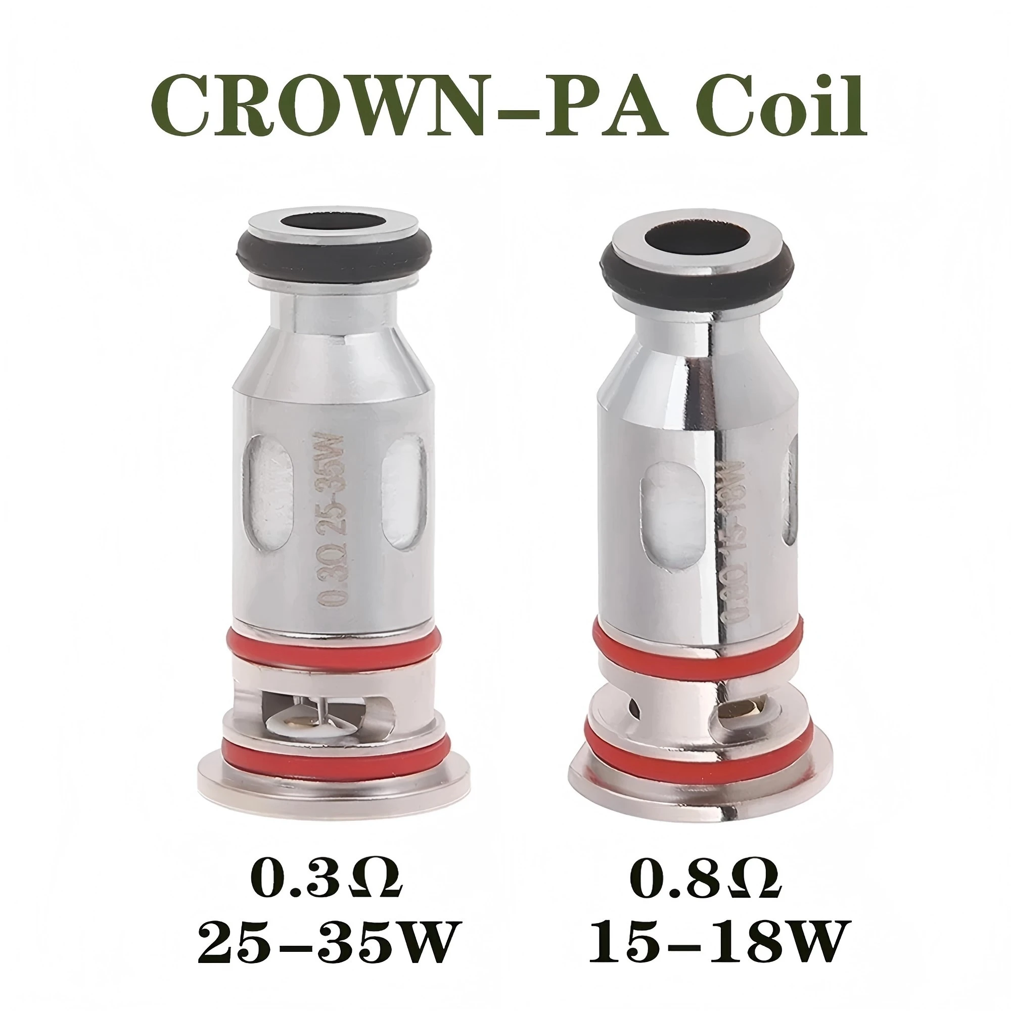 

5pcs/pack PA Coil Crown D 0.3ohm 25-35W Crown B 0.8ohm 15-18W FeCrAI Mesh Coils Head for Crown B Pods System Kit