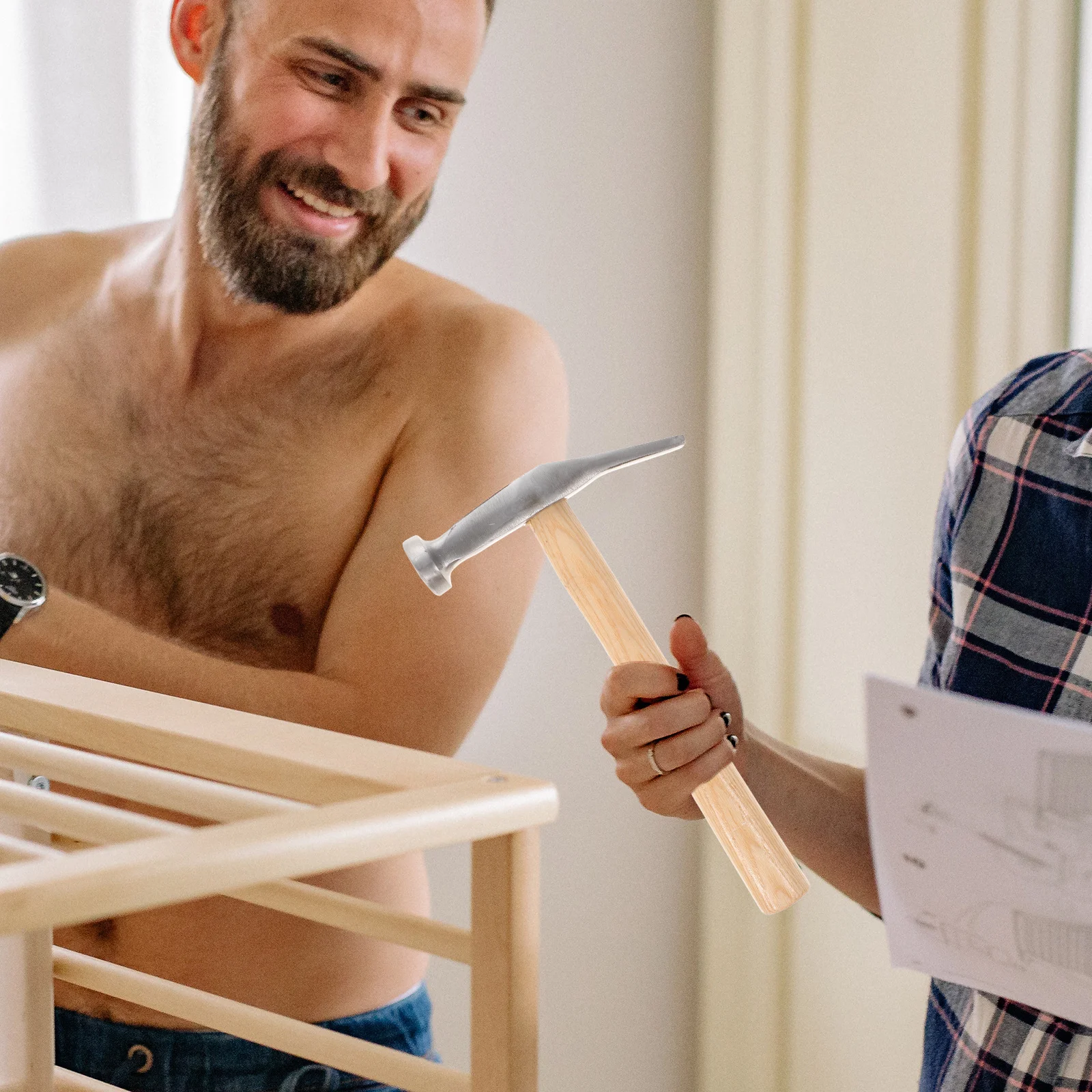 Shoemaking Steel Rustproof Lightweight Durable Wooden Handle For Shoe Maker Tools Hammer Shoemaking Tool Steel Hammer Hand Tools