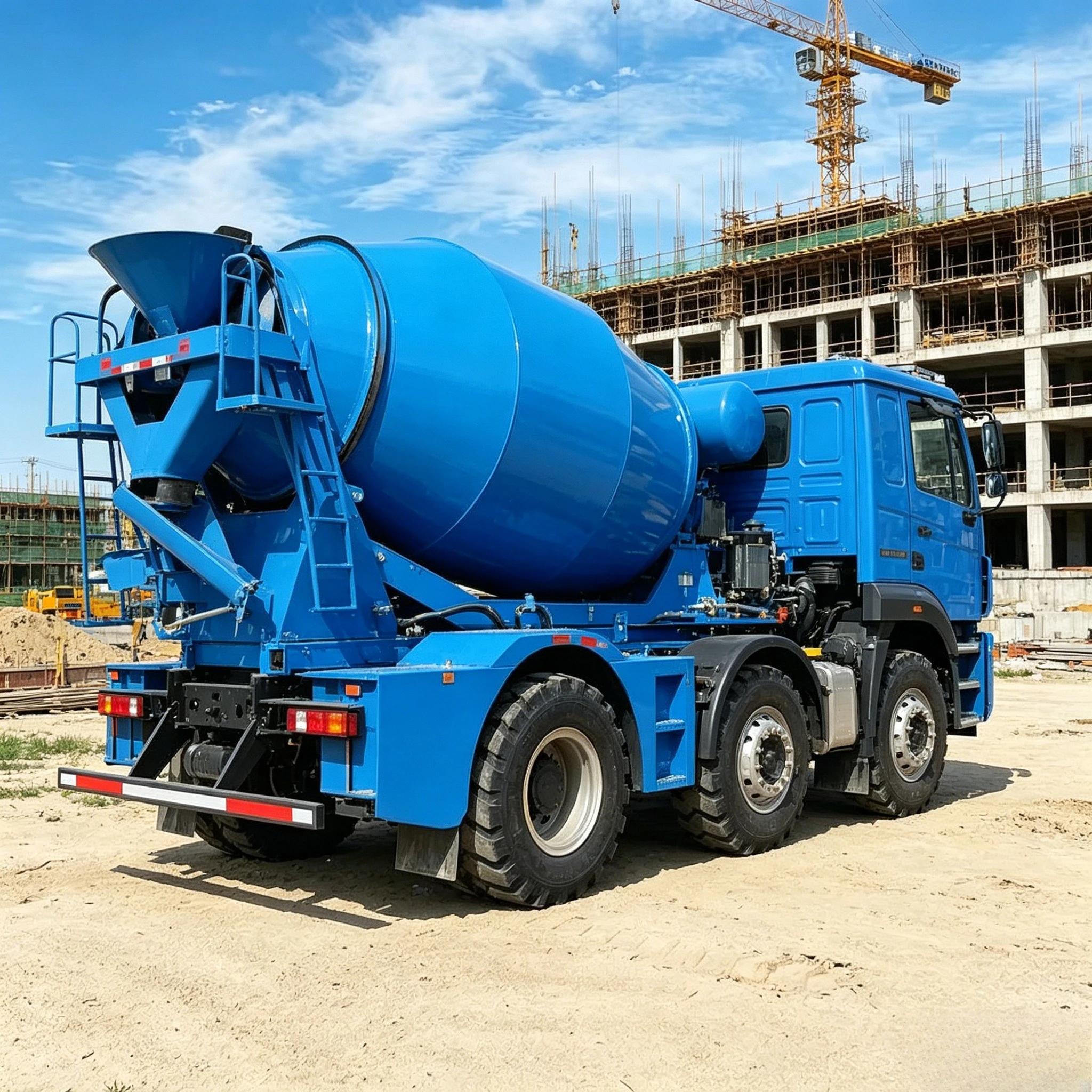 Heavy Duty Automatic Self Loading Concrete Mixer Truck with PLC Control System, Multifunctional Construction Customized