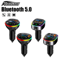 KEBIDUMEI FM Transmitter Car Bluetooth Receiver USB Type-C Car Charger Cable Digital Display Adapter MP3 Player Auto Accessories