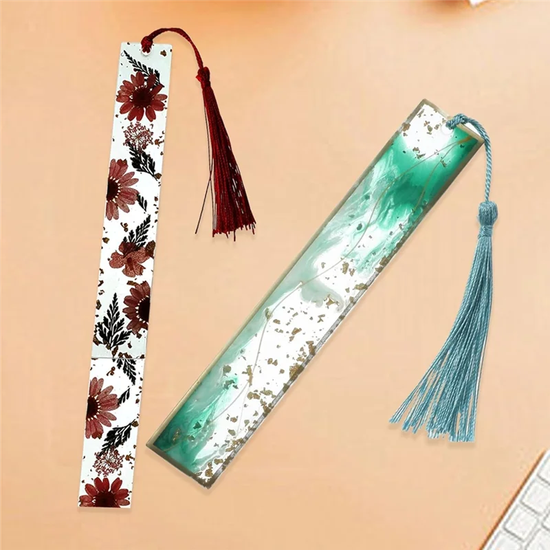 

CYL-Glue Mold Bookmark Mold With 20 Tassel Bookmark Mold Kit Bookmark Epoxy Resin Casting Mold For DIY Bookmark Making