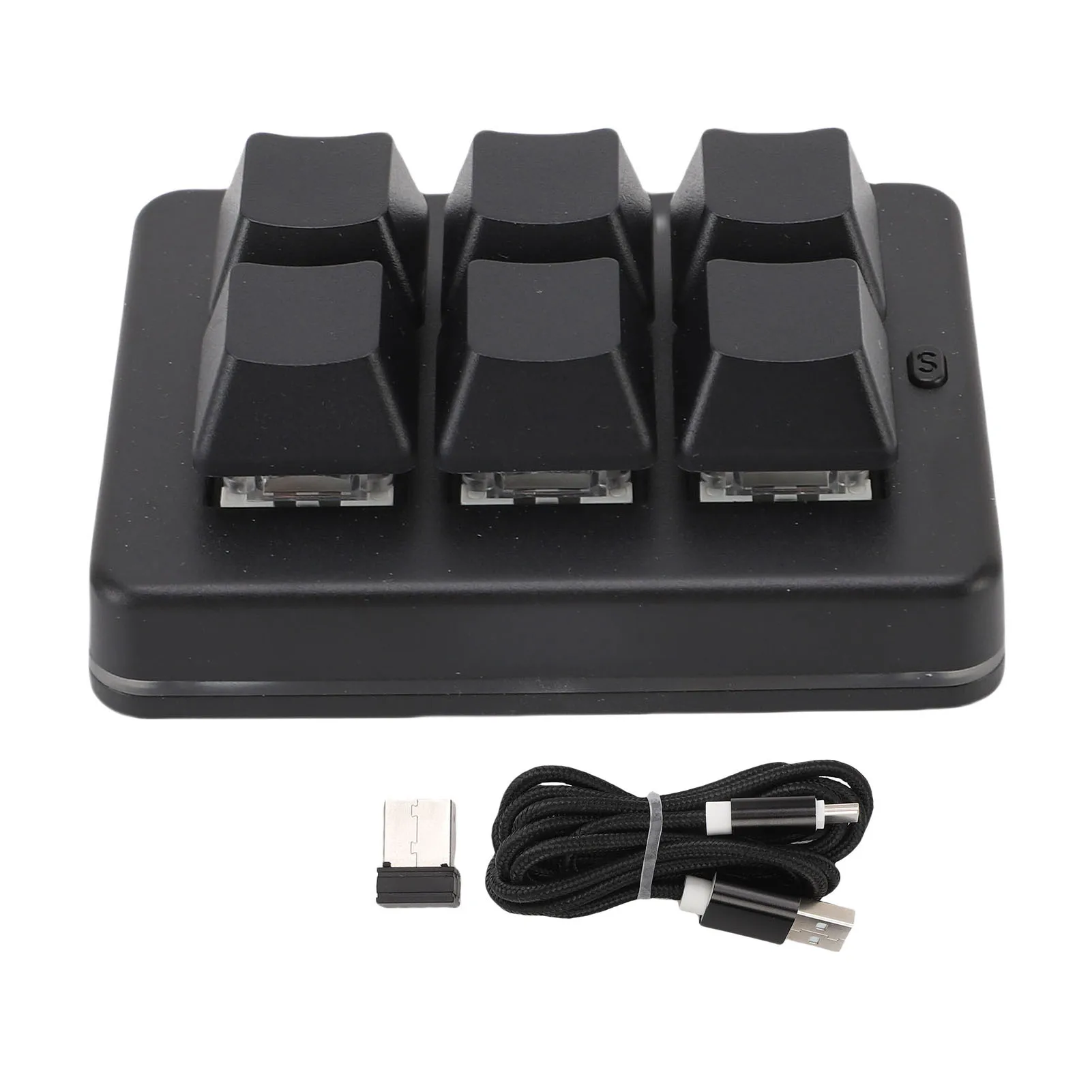 Macro Programmable 6 Key Gaming Keyboard Wireless 2.4G Bluetooth USB Wired 3 Mode Customized Blue Switch 6 Key Mechanical Keypad