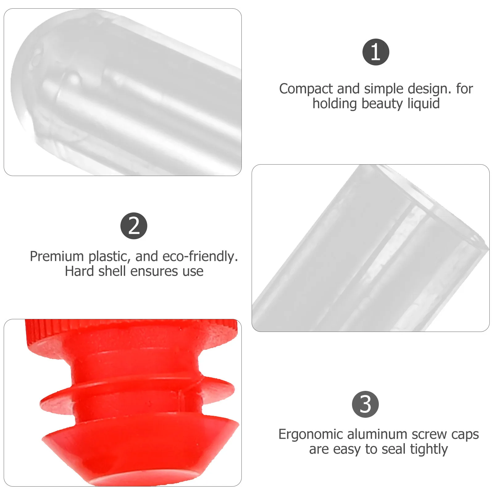 12 pcs 16X150Mm Test Tube Clear Plastic Tube For Sample Lotion Storage Small Bottles With Screw Caps Portable Travel