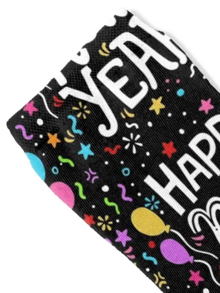 Happy New Year Holiday Fireworks Celebration Gift Socks custom valentine gift ideas gift Socks For Women Men's