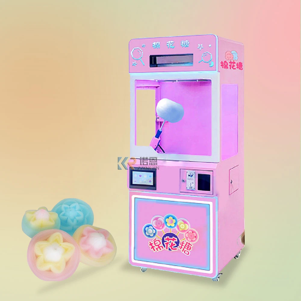 Electric Flower Cotton Candy Floss Machine Sticks Mini Automatic Vending Machine For Cotton Candy With Spare Parts