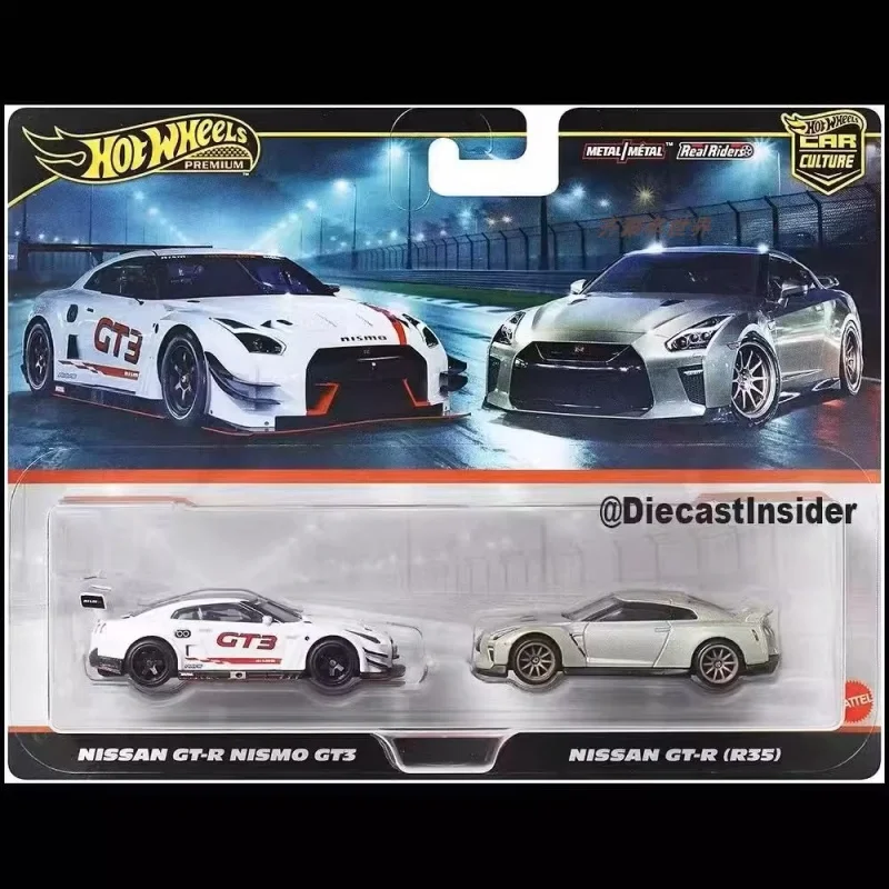 오리지널 핫휠 카 컬쳐 모델 Hbl96 닛산 아스톤 마틴 알파 로메오 커스텀 컬렉션 자동차 모델 듀얼 세트 자동차 선물 장난감