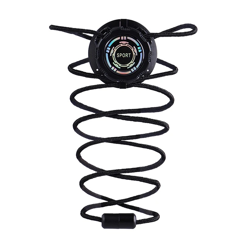 زوج واحد من أربطة الحذاء الأوتوماتيكية بدون أربطة باللون الأسود والأبيض بإبزيم دوار وأربطة سميكة وحبل أحذية رياضية وإكسسوارات الأحذية