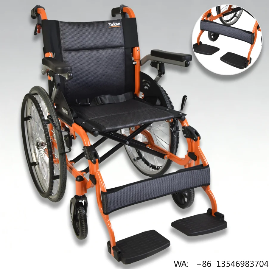 

Aluminum Wheelchair Comfortable Ergonomic Handrail Foldable Back SYIV100-30A Manual Wheelchair for Trip