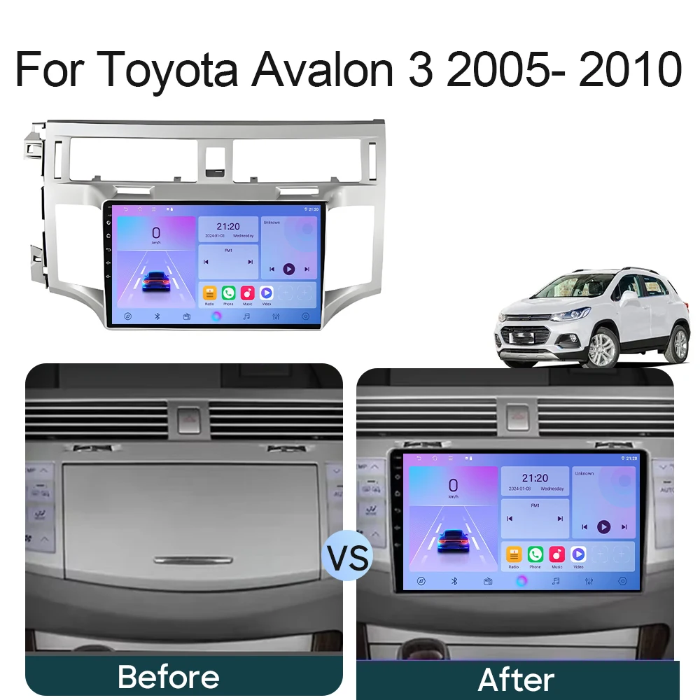 Car Radio Android 16 Auto For Toyota Avalon 3 2005 2006 2007 2008 2009- 2010 Carplay Screen Bluetooth Stereo Multimedia Player - view 2