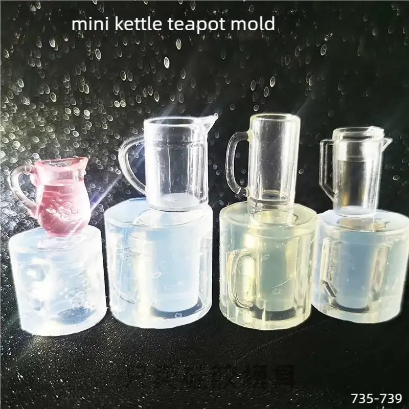 DIY Handcraft mini kettle teapot mold Epoxy Resin Mold Food Play Miniature Pinching Mould Epoxy Resin Mold UV Resin Moldse