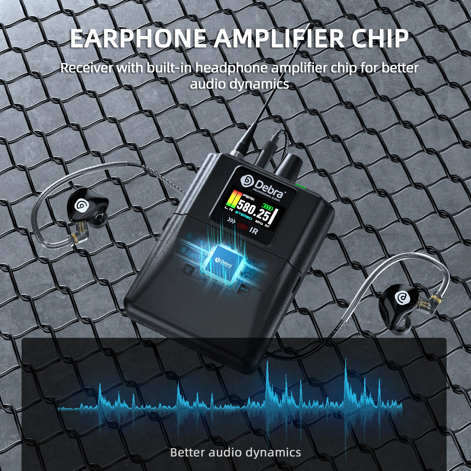 نظام صوتي لاسلكي M-PROI UHF، بلوتوث 5.0، درجة الاستوديو 24 بت/44.1 كيلو هرتز، تأخير 7 مللي ثانية، نطاق طويل 80 مترًا، مثالي للموسيقيين والدي جي