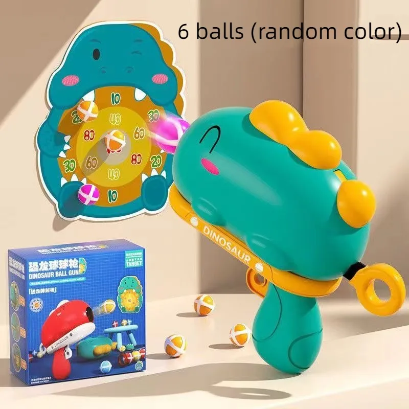 Kinder Dinosaurier Pistole klebrigen Ball Spielzeug Kinder werfen Darts cheibe Ziels chießen Launcher Outdoor Indoor Spaß Sportspiel Spielzeug