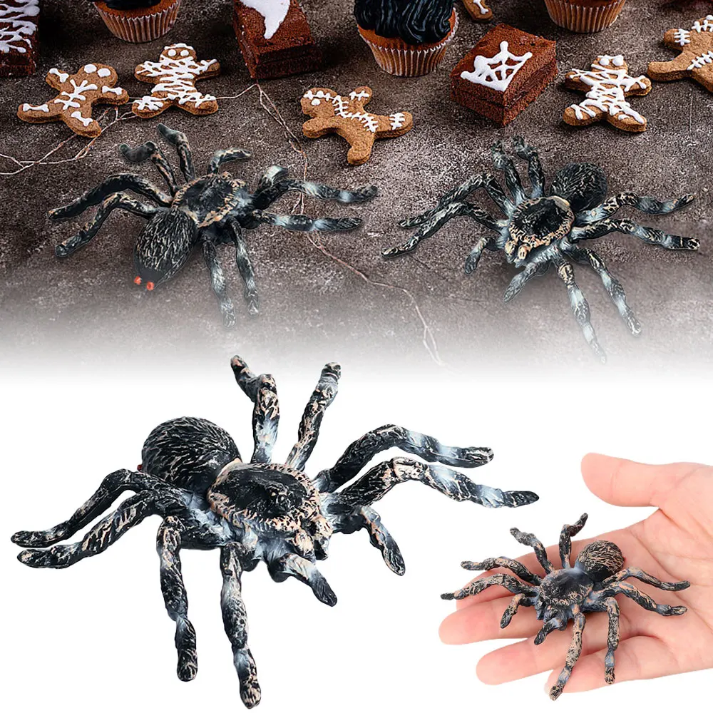 Realistic Spider Insect Tricky Prank Joke Toys Halloween Props Home Decor Festival Horror Artificial Spider Halloween Decoration