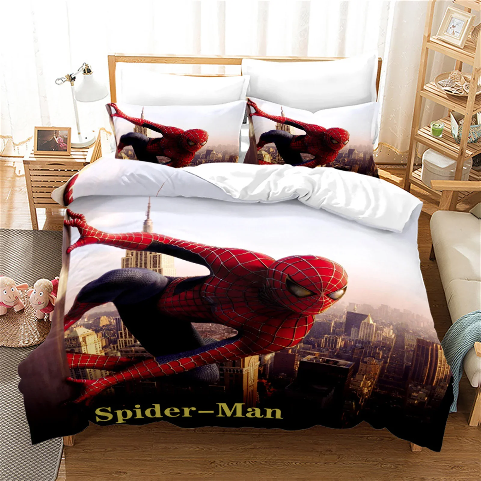 

Spider-Man Duvet Cover Bedding Set Teen Bedroom 100% Polyester Decor Ultra Soft Comfortable Children Room New Various Size