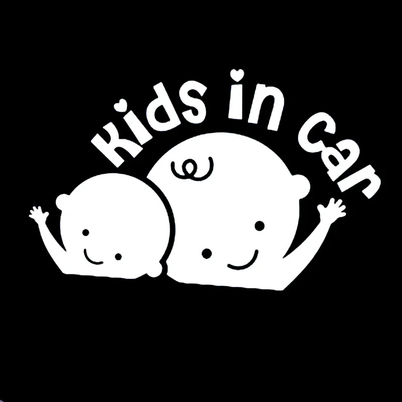 Cute Cartoon Kids In Car Sticker High Quality PVC Waterproof Sunscreen Decal For Car umper Window Body Scratch Cover Decor