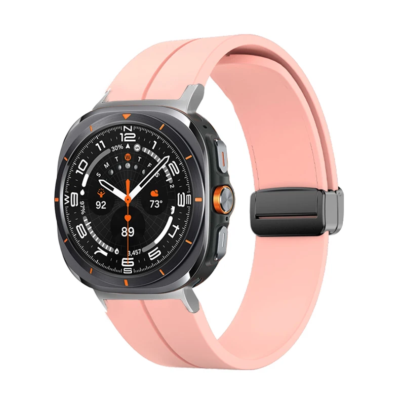 Magnetic Silicone Strap For Samsung Galaxy watch 7 FE 44mm 40mm band Accessories Bracelet correa galaxy watch 7 ultra 47mm strap