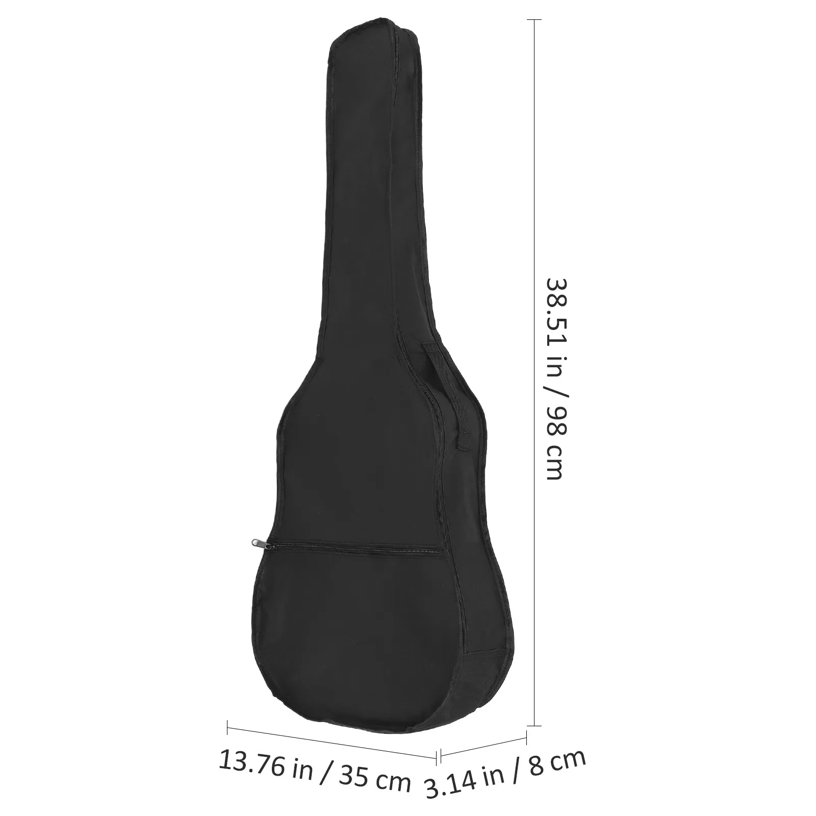 38 Inch Waterproof Oxford Cloth Guitar Bag with Side Zipper Double Sliders Large Front Pocket Single Shoulder Hand Carry