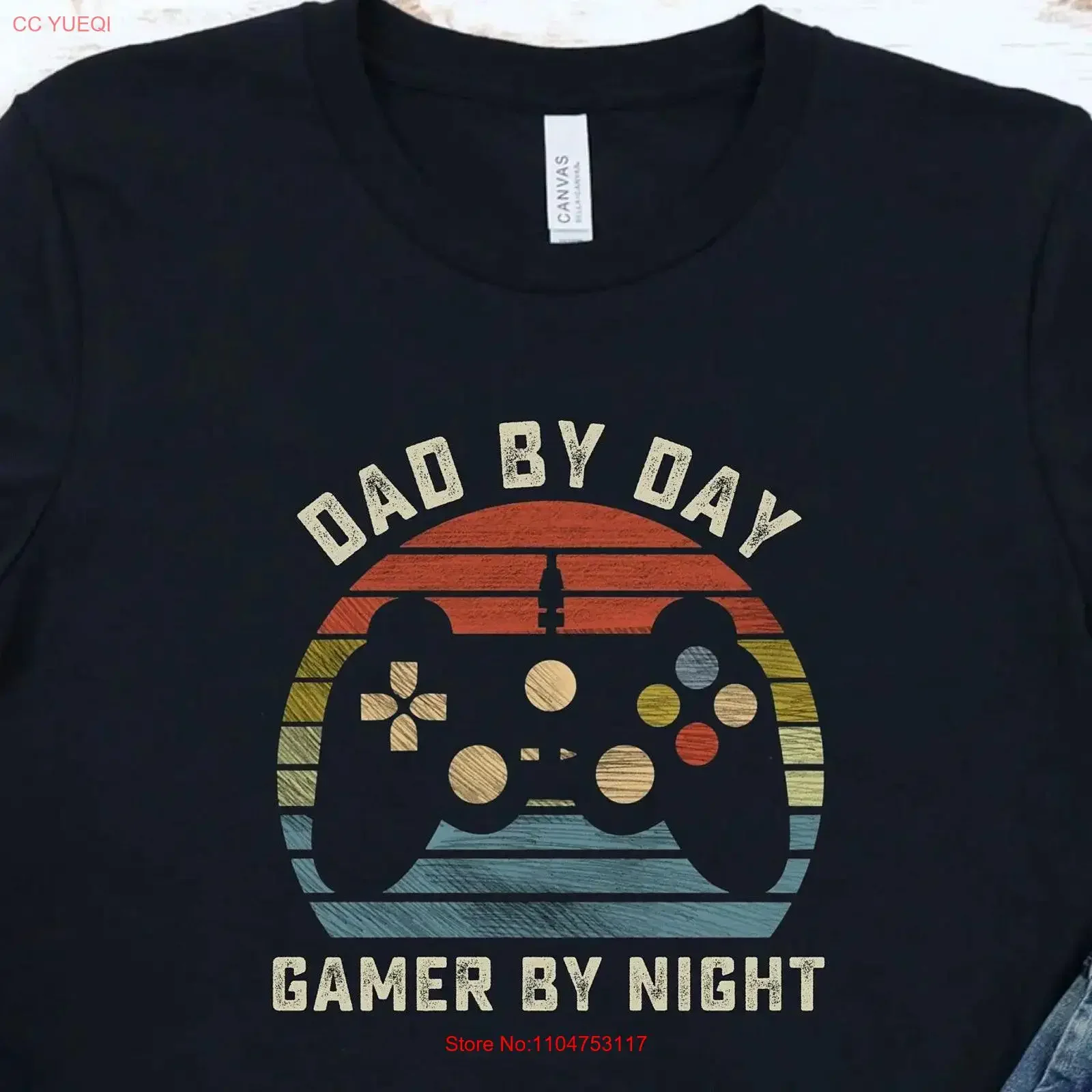 Gamer Dad By Day Night T Shirt Level Unlocked Retro Gaming Father's Funny Daddy vintage Washed Soft Casual designer clothes