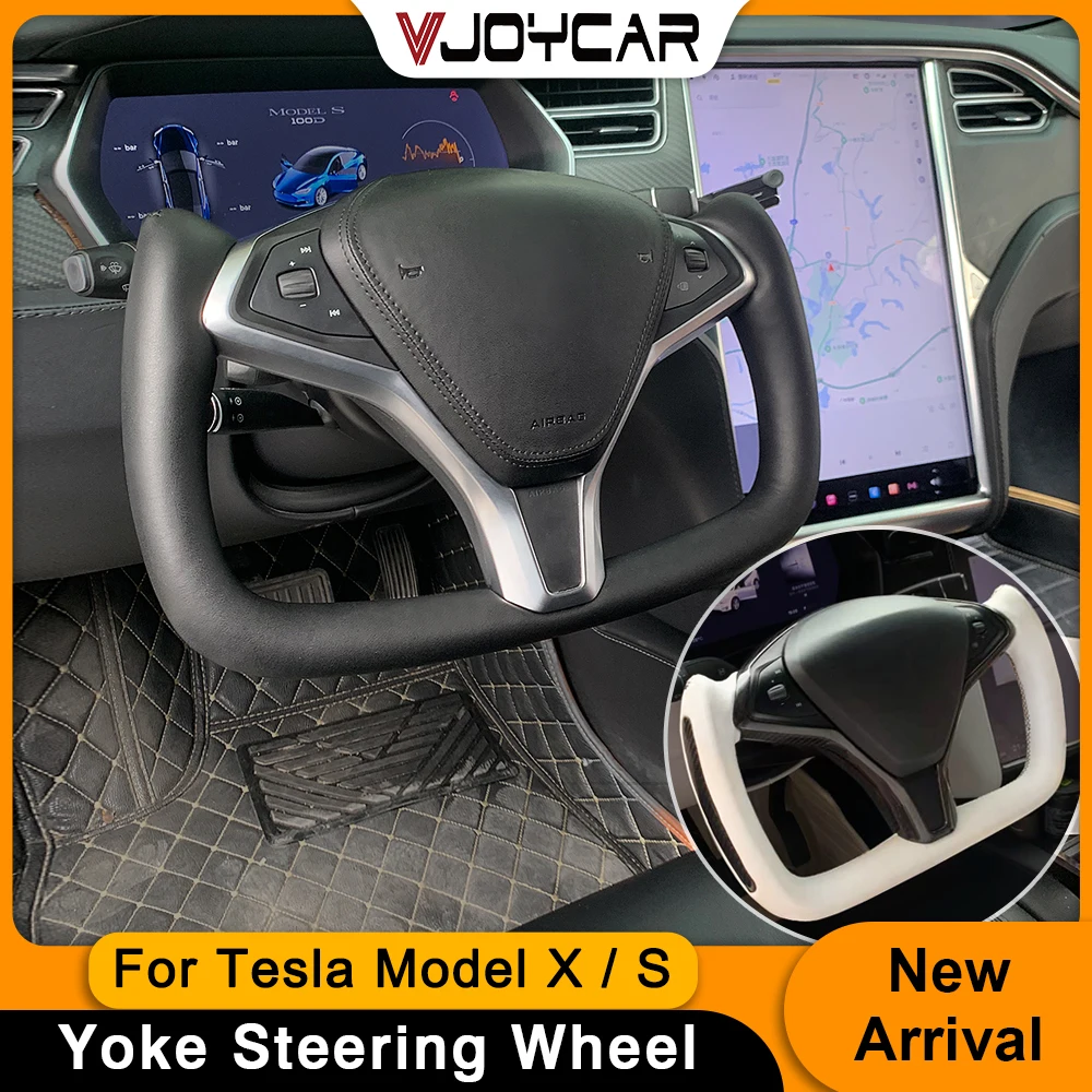 

Руль-рульогрейка Vjoycar для Tesla Model X Model S 2012-2020, кастомизация, алькантара, нappa, гоночный руль-рульогрейка