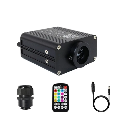 16W RGBW centelleo cielo estrellado techo de coche estrellas luz de fibra óptica control de música Led techo de estrella luz de ambiente ambiental Interior de coche