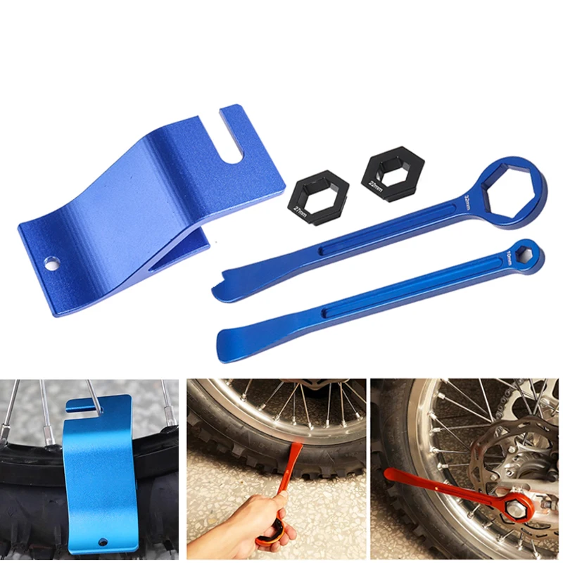 

Universal Motorcycle Tire Tool Lever Spoon Axle Wrench Tire Change For KTM Husqvarna Honda Kawasaki Yamaha Husaberg 125-530CC