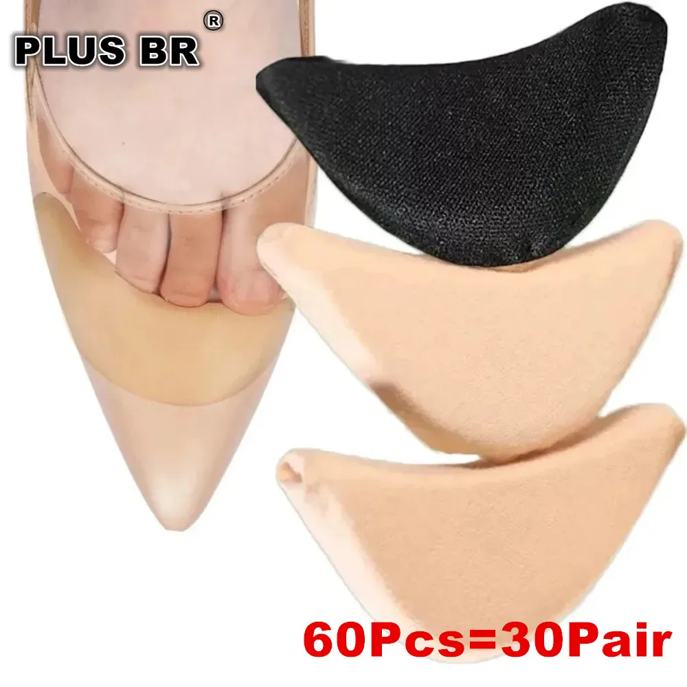 

60 шт. = 30 пар. Женские губчатые вкладыши для передней части стопы, обезболивающие, для высоких каблуков, уменьшающие размер обуви, наполнители, защита для ног, регуляторы размера