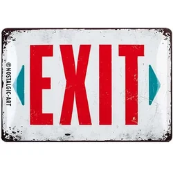 Nostalgic-Art Retro Tin Sign –  Exit – Gift idea for fans of nostalgia, Metal Plaque, Vintage design for wall decor