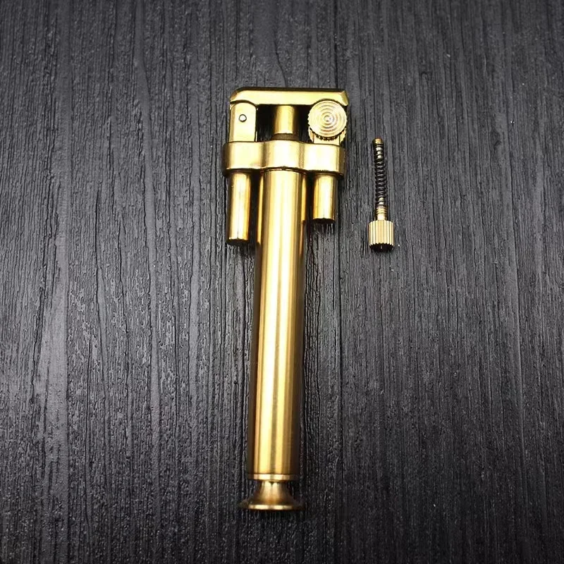 Shaped Brass Retro Train Automatic Mechanics Creative Ditch Kerosene Lighter Gasoline Ignition Unusual Gift Collection