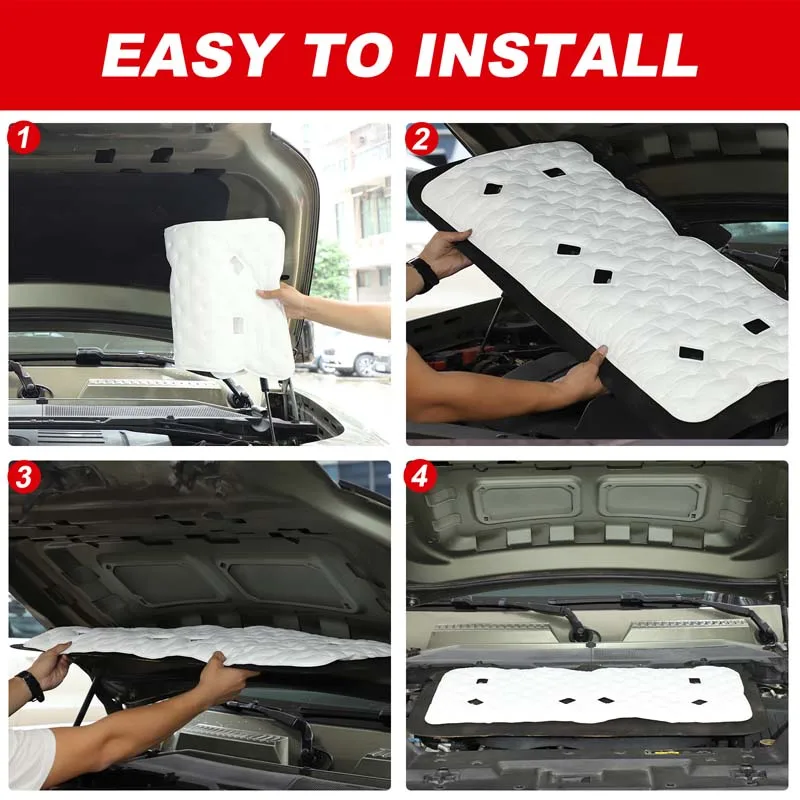 

Для Land Rover Defender 90 110 130 2020-2025 автомобильный отсек двигателя, звукоизоляция, хлопковая модификация, защитные аксессуары