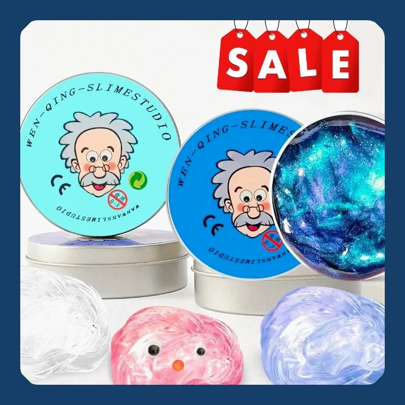 Top Sell Handmade DIY Handgum Playdough Reusable Putty Liquid Crystal Bouncy Slime Toy Set Safe Mud Stress Relief Toy Color Clay