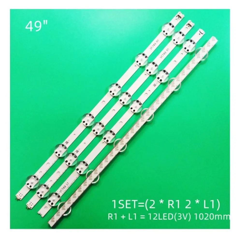 LED Strip Light (4) for LG 49UV340C 49LJ614V 49UJ6525 49UJ6585 49UJ6565 49UJ651V 49UJ670V 49UJ701V V17 49 R1 L1 ART3 2862 2863