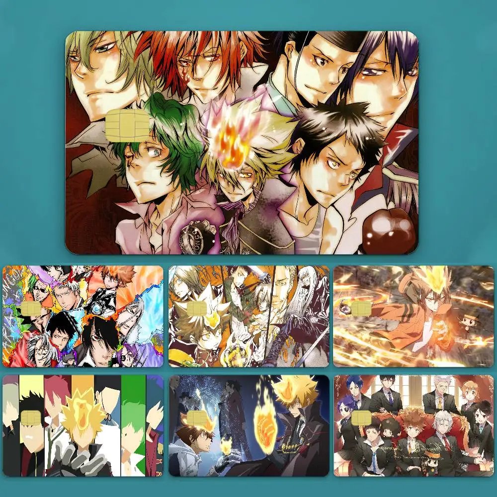 Katekyo Hitman Reborn Card Stickers Cartoon Decorative Small Waterproof Chip 4PCS Card Sticker New Anti-Scratch