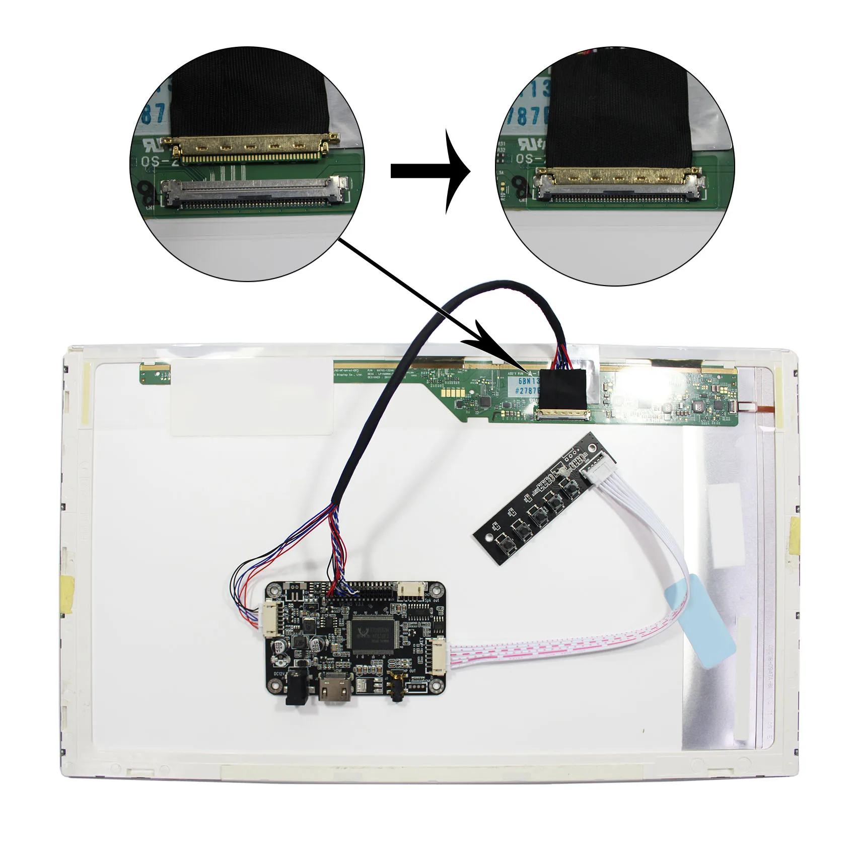 Hdm I Lcd Controller Board 14 In Ht140wxb 1366X768 Led Backlight Lcd-Scherm