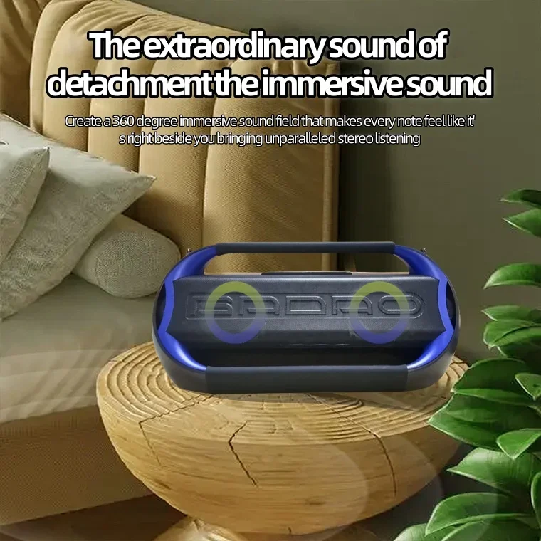 

Портативный мощный стерео объемный звук 200 Вт, беспроводной Bluetooth Caixa De Som, уличный караоке, высококачественный сабвуфер, динамикTF